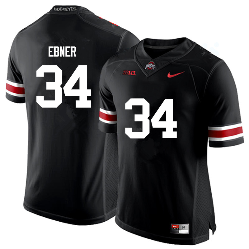 Ohio State Buckeyes #34 Nate Ebner College Football Jerseys Game-Black